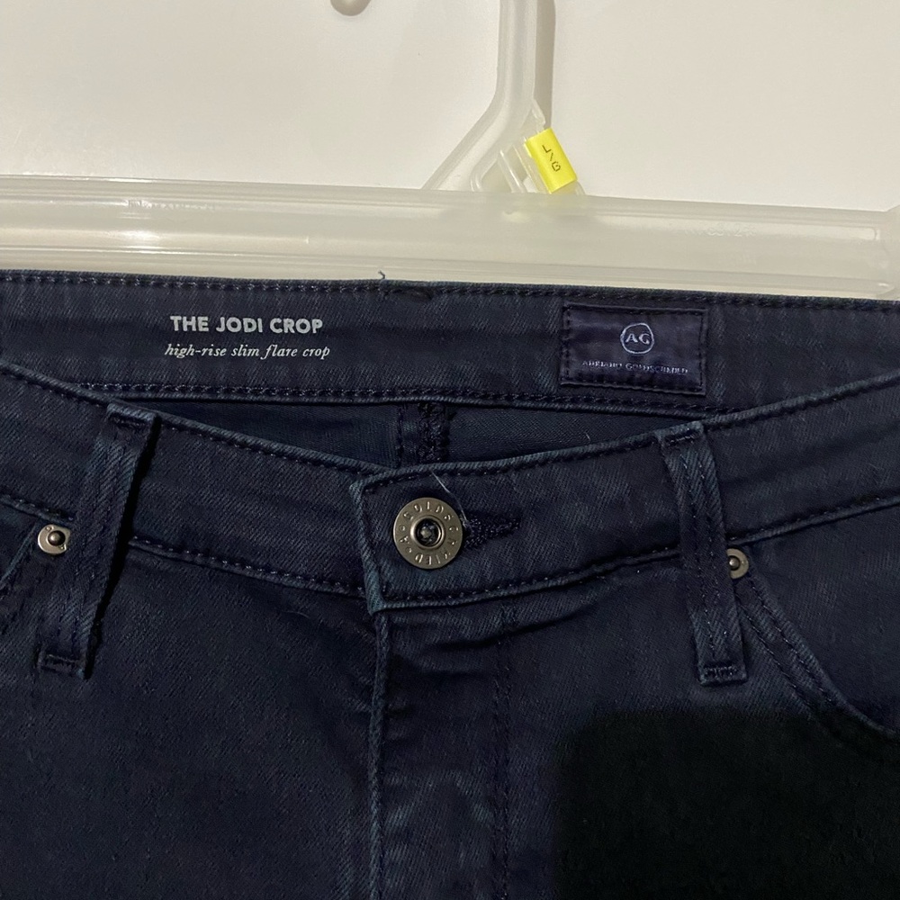 COPY - AG the Jodi crop high rise slim flare crop sz 28R Jeans black